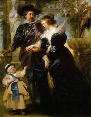 Rubens, his wife Helena Fourment, and their son Peter Paul c. 1639