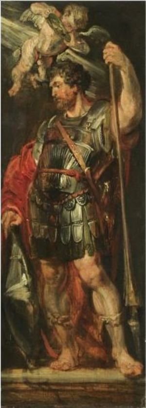 Rubens - Study Of A Roman Hero Or Martyr Holding A Lance, Possibly Longinus