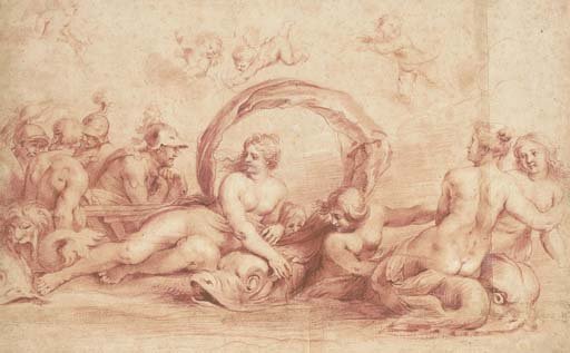 The meeting of Peleus and Thetis, after Agostino Carracci