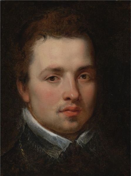 Portrait Of A Young Man Bust-Length, In A Black Doublet With A White Lace Collar