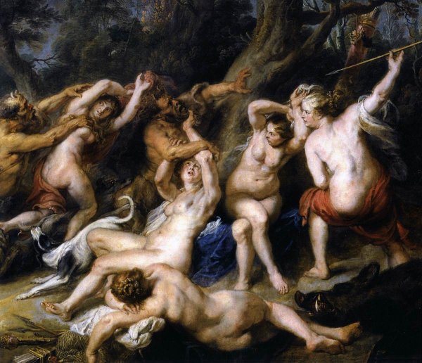 Diana and her Nymphs Surprised by the Fauns (detail-2) 1638-40