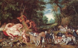 Nymphs, satyrs and dogs