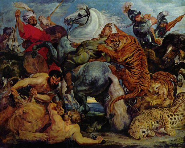 Tiger and lion hunting