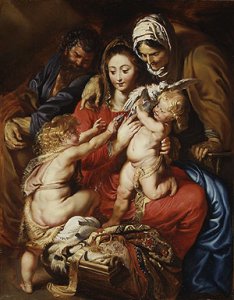 The Holy Family with Saint Elizabeth Saint John and a Dove