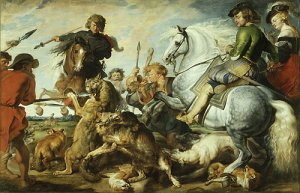 Wolf and Fox Hunt ca 1615