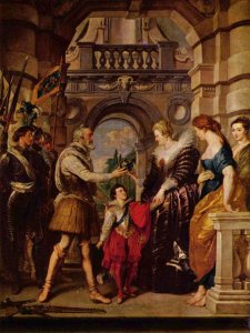 Paintings for Maria de Medici, Queen of France, scene Maria de Medici is the regent of France